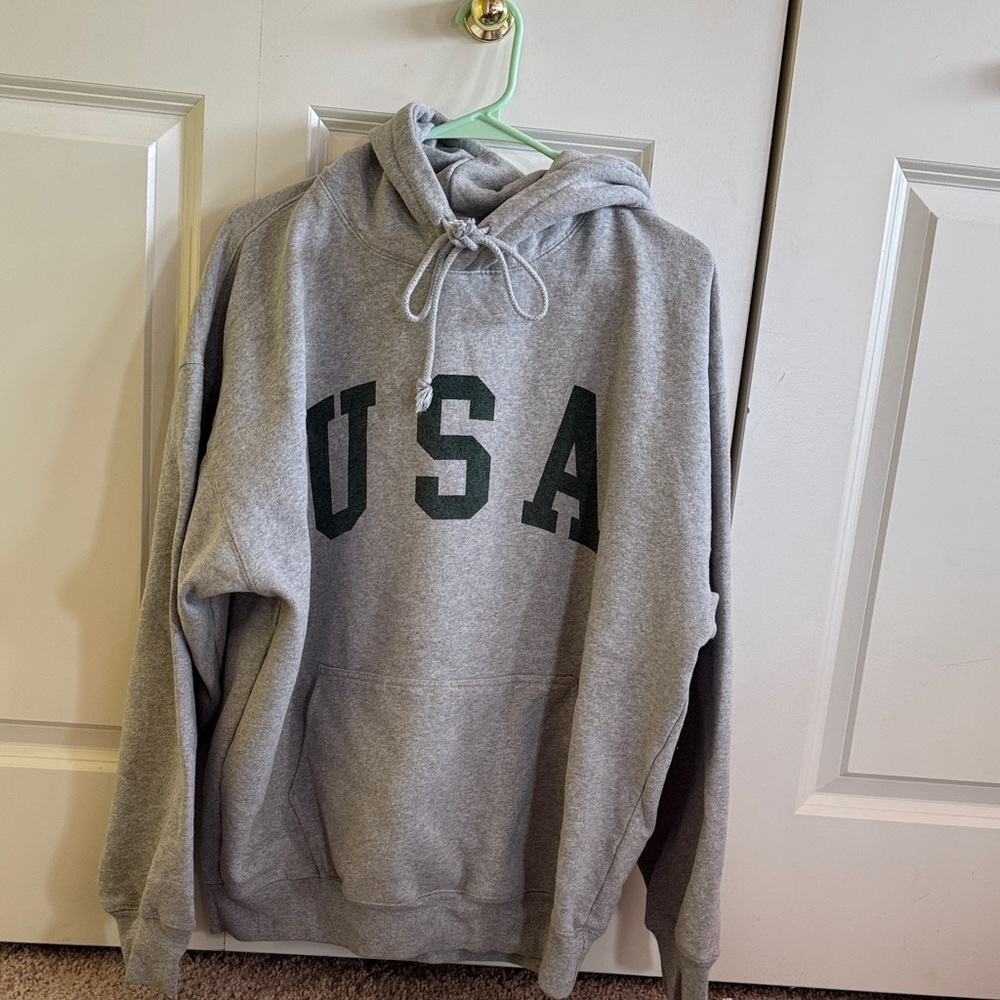 Brandy Melville Gray USA Hoodie